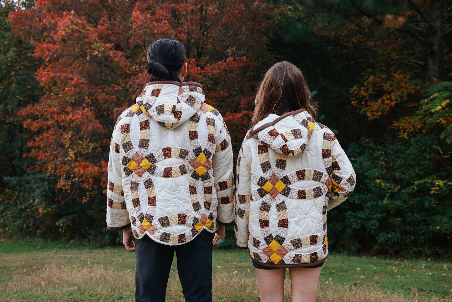 Brown Quilt Hoodie